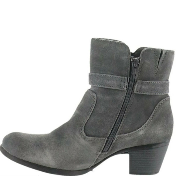 Earth Origins Shoes - Earth Origins Suede Water Repellent Ankle Boots Tori Grey - Medium